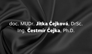 Smuteční oznámení o úmrtí doc. MUDr. Jitky Čejkové, DrSc. a Ing. Čestmíra Čejky, Ph.D.