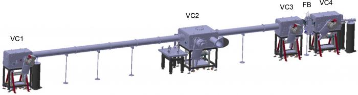 Experimentální uspořádání vakuových komor HHG Beamline