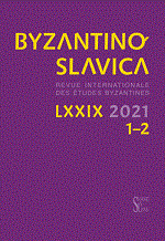 Byzantinoslavica - obálka - kliknutím zvětšit