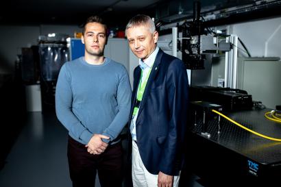 Petr Hauschwitz decided to take part in the Werner von Siemens Awards at the instigation of his supervisor Tomáš Mocek (right)