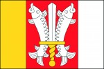 Dvojice lososů odvozená od knížecího znaku rodu Salmů na vlajce obce Lobendava v okrese Děčín, udělené  v r. 2010