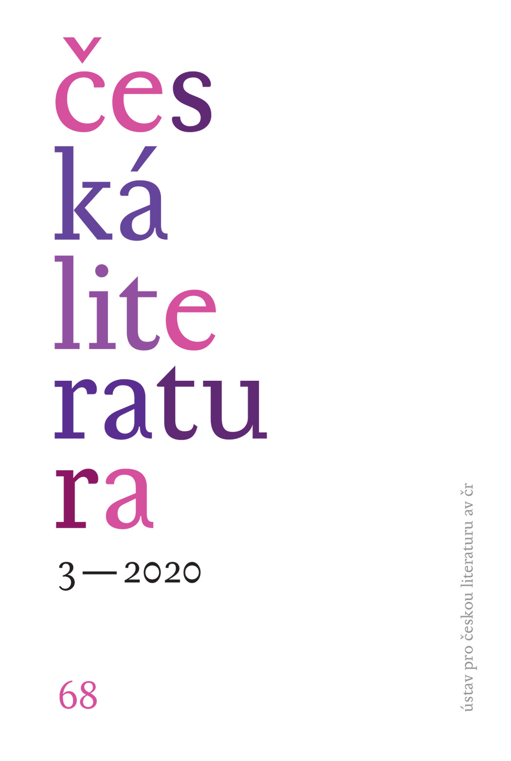 Česká literatura 3–2020