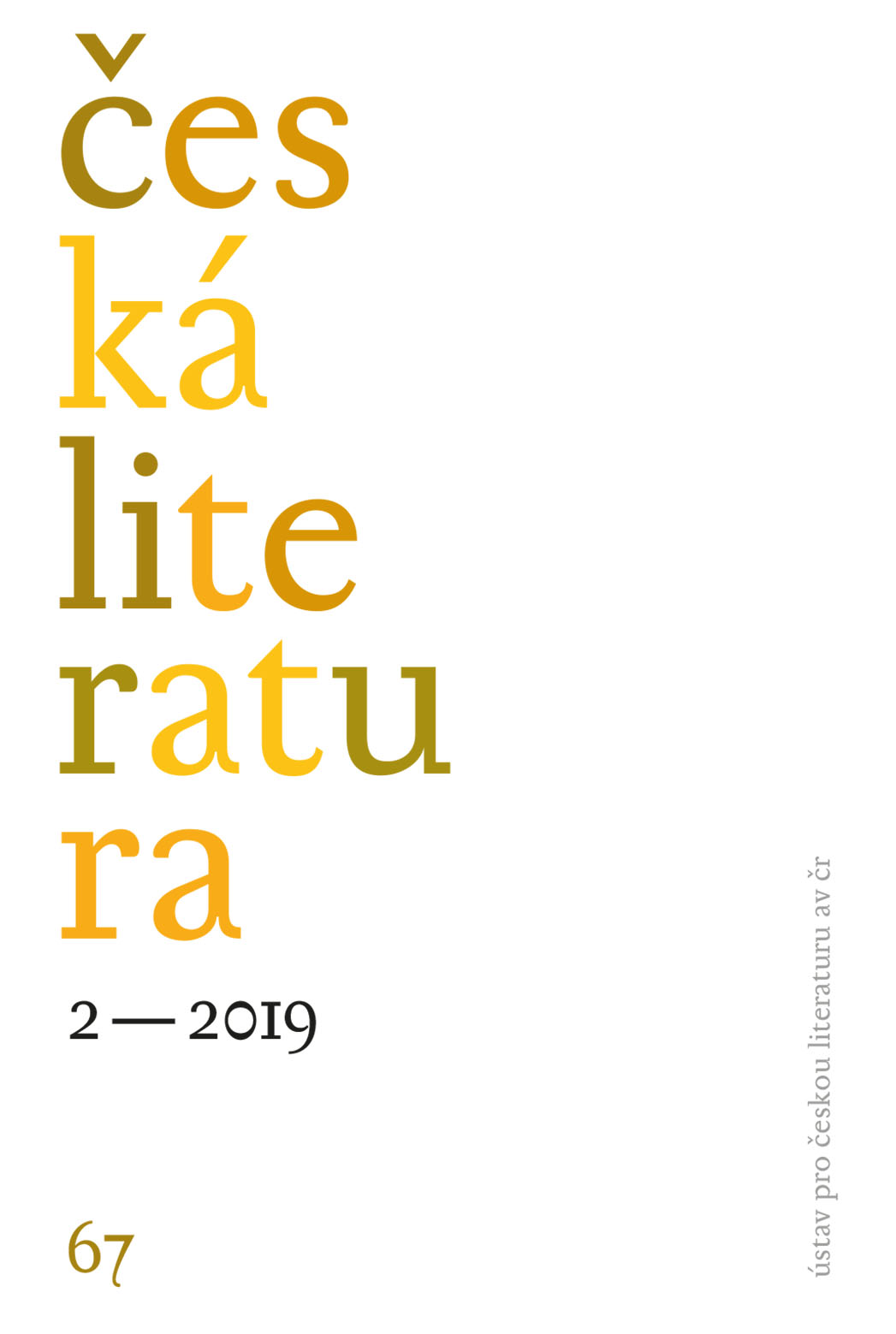 Česká literatura 2 – 2019