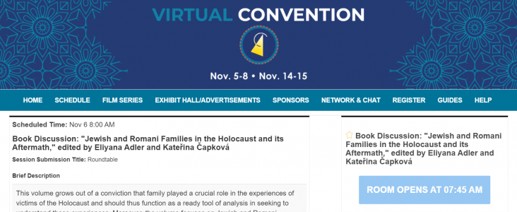 2020 ASEEES Virtual Convention: Book Discussion – Jewish and Romani Families in the Holocaust and its Aftermath