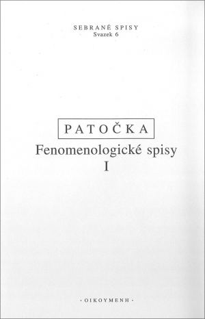 publikace Fenomenologické spisy I