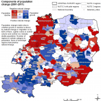 Components of Population Change 2001-2011 In Central Europe