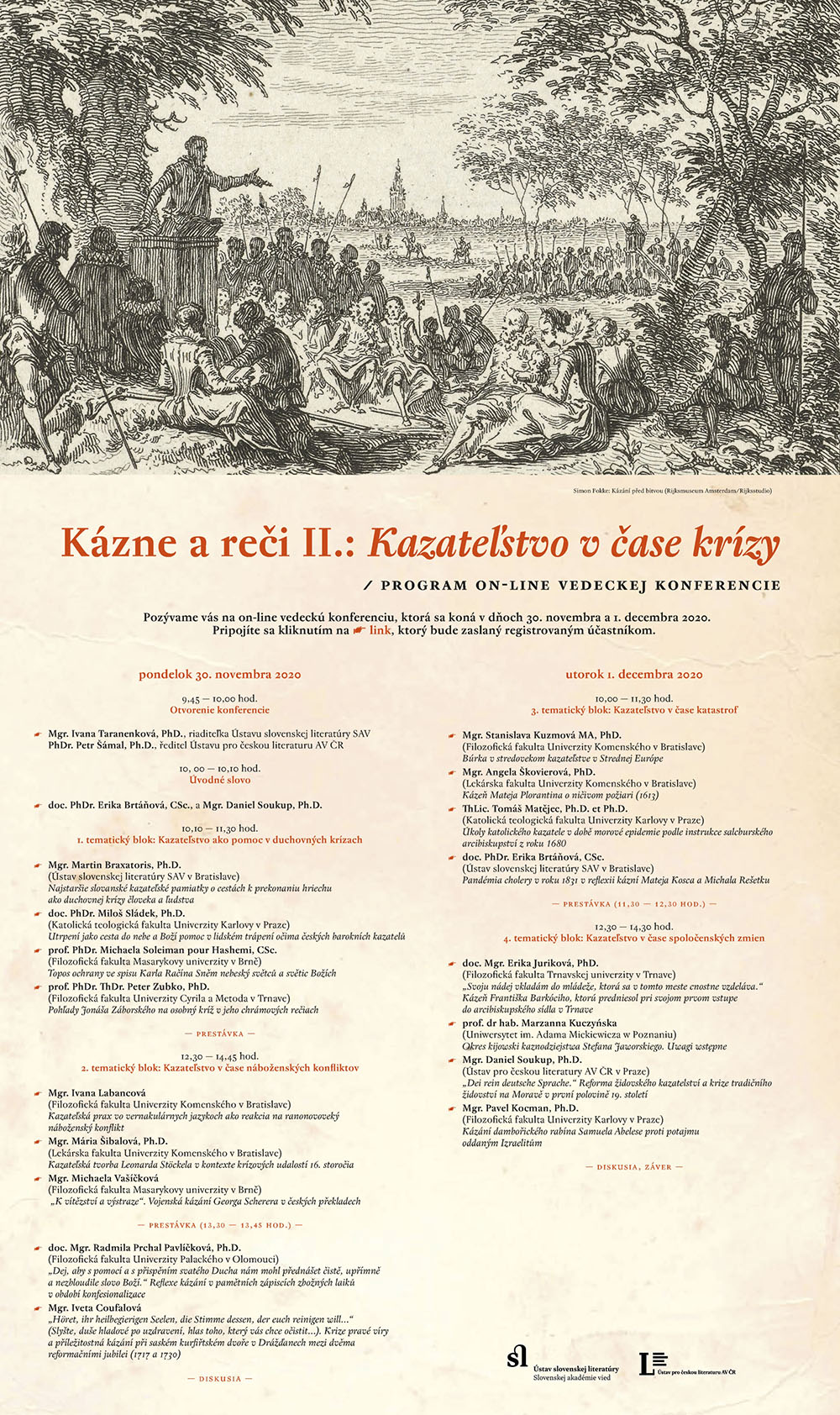 konference Kázne a reči II - program