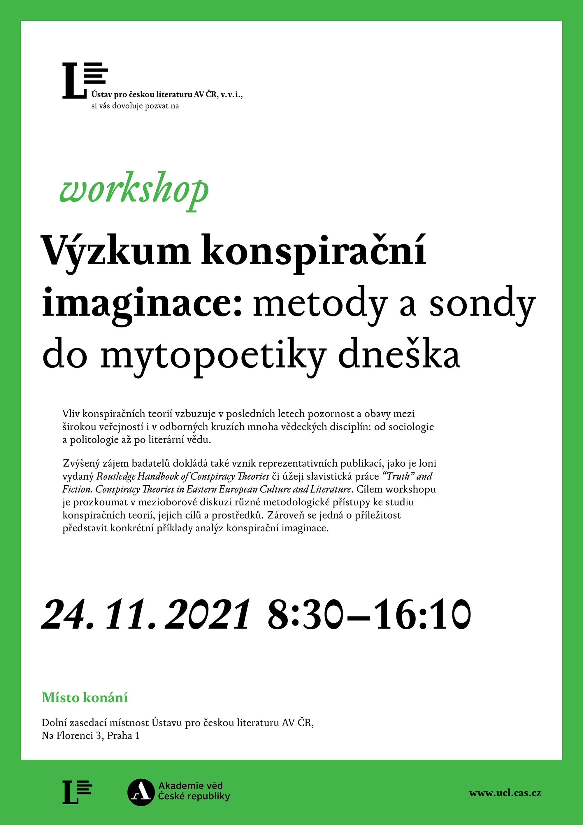 Workshop Konspirační imaginace