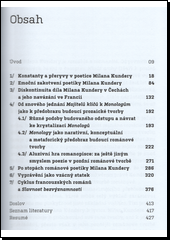 Za poetikou Milana Kundery: Od básnických počátků k poslednímu románu Slavnost bezvýznamnosti