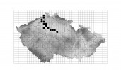 Současné známé rozšíření korbikuly asijské (Corbicula fluminea) v České republice. Orig. L. Beran; s využitím podkladové mapy Agentury ochrany  přírody a krajiny ČR