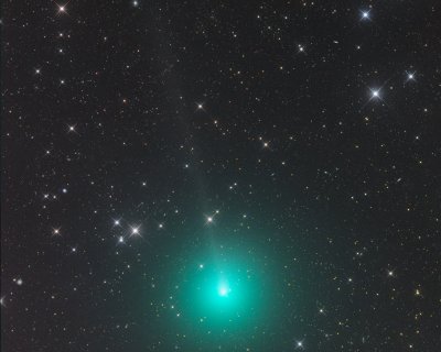 Kometa 46P Wirtanen zachycená 9. listopadu 2018 z namibské astrofarmy Tivoli