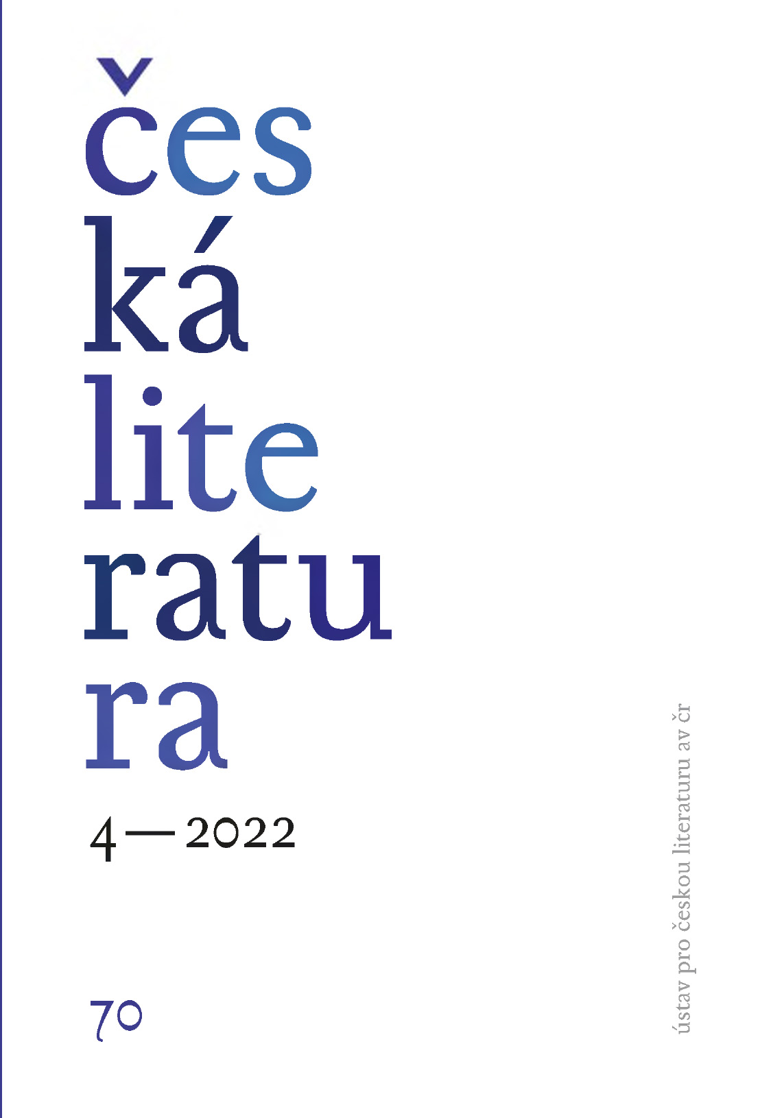 Česká literatura 70, 2022/4