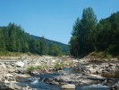 Charakter koryta podhorského toku Morávky v oblasti národní přírodní památky Skalická Morávka. Foto K. Kuřavová