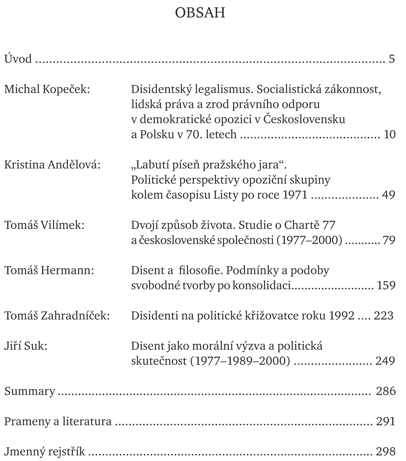 Obsah 1