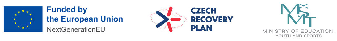 Logos: Funded by the European Union – Next Generation EU; Czech Recovery Plan; Ministry of Education, Youth and Sports